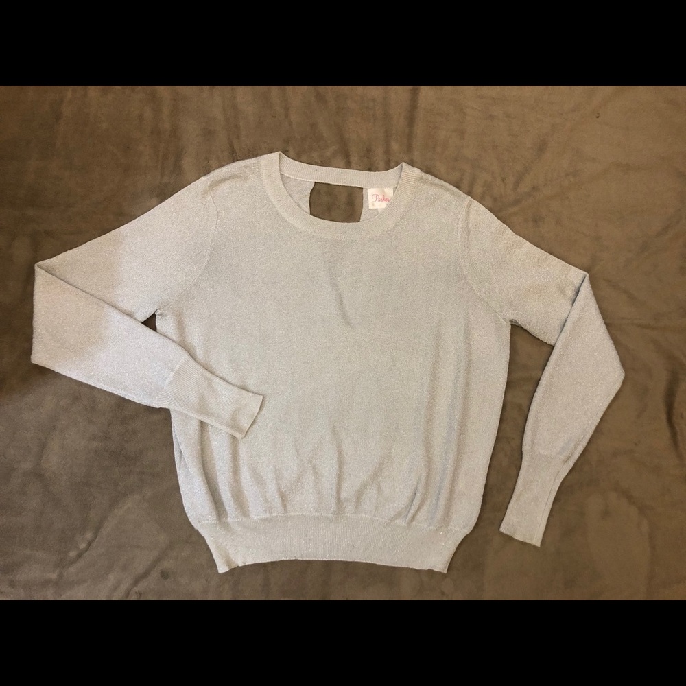 Stunning metallic silver sweater